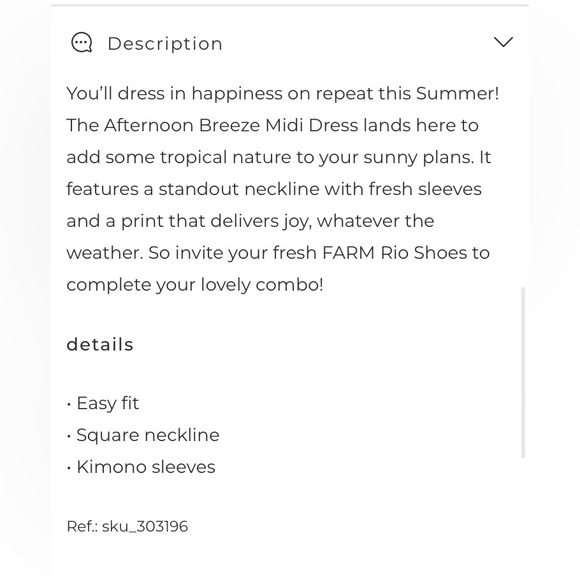 FARM Rio Afternoon Breeze Midi Dress L NWT - Picture 7 of 7